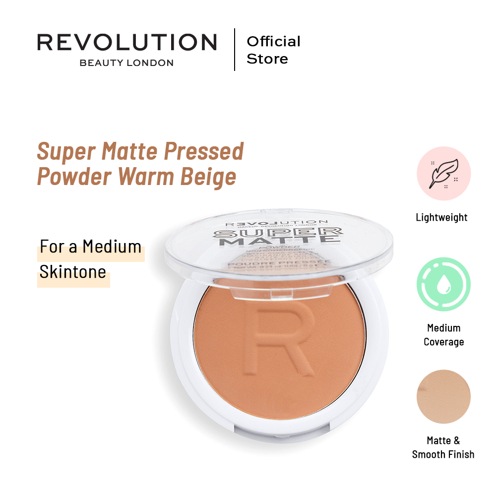 Revolution Relove Super Matte Pressed Powder Warm Beige