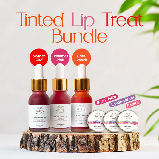 Tinted Lip Treat Bundle - Premium  from Tuffy Organics - Just Rs 2471! Shop now at Cozmetica