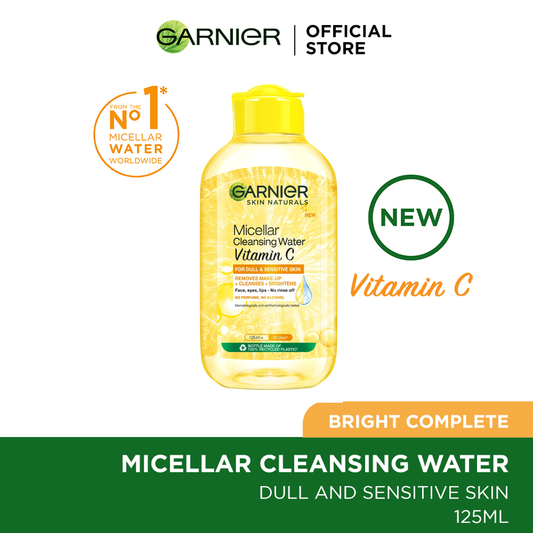 Garnier Micellar Vitamin C Cleansing Water - 125ml - Premium Makeup Removers from Garnier - Just Rs 554! Shop now at Cozmetica